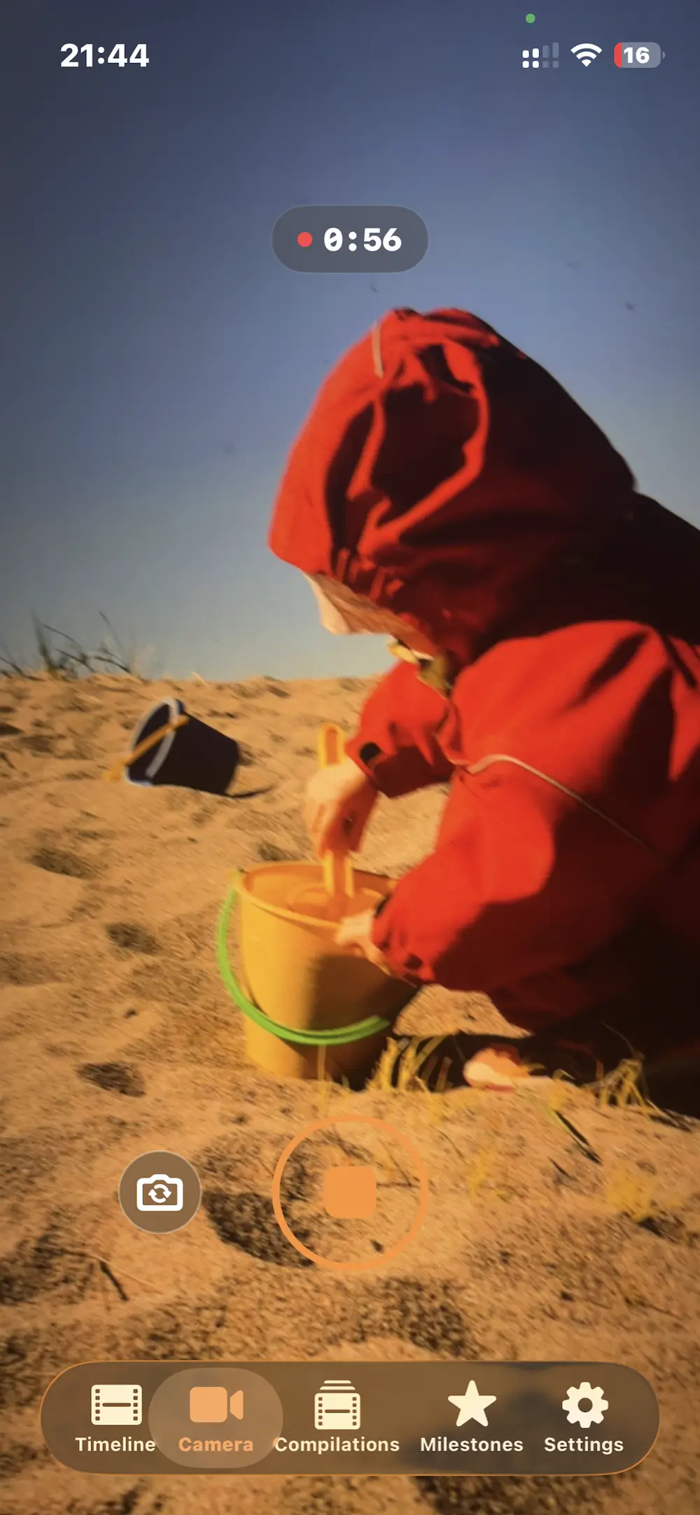 Recording on the beach