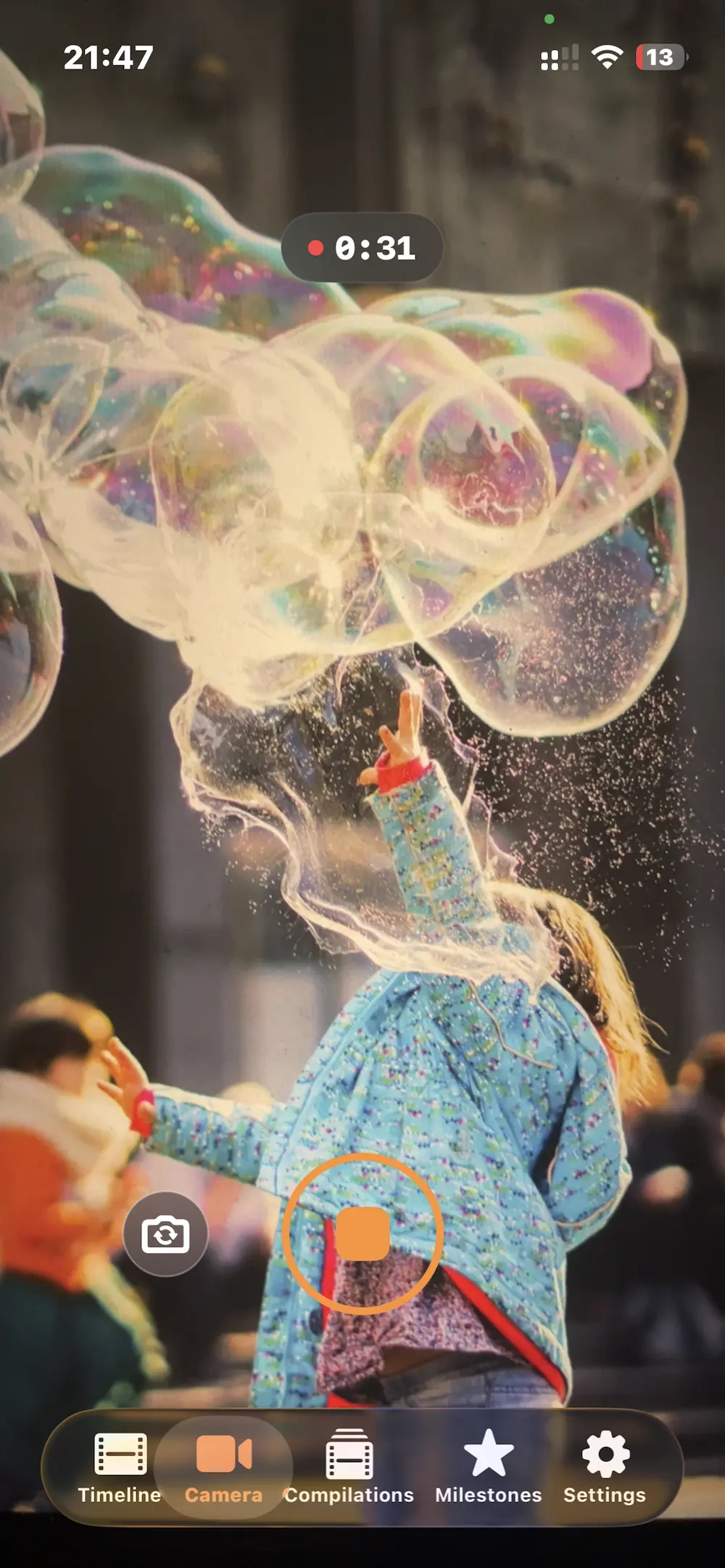 Recording bubbles